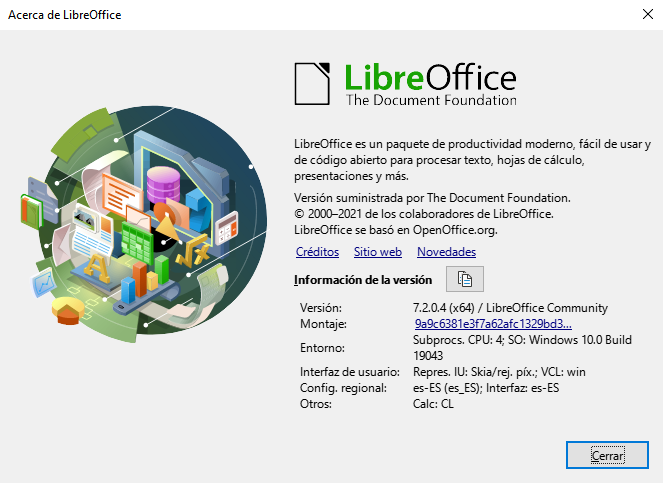 LibreOffice 7.2: Nueva versión con muchas mejoras y correcciones