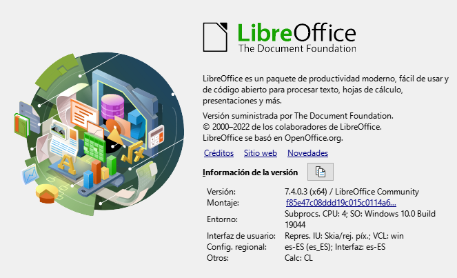Nueva versión 7.4.0 de la suite ofimática LibreOffice
