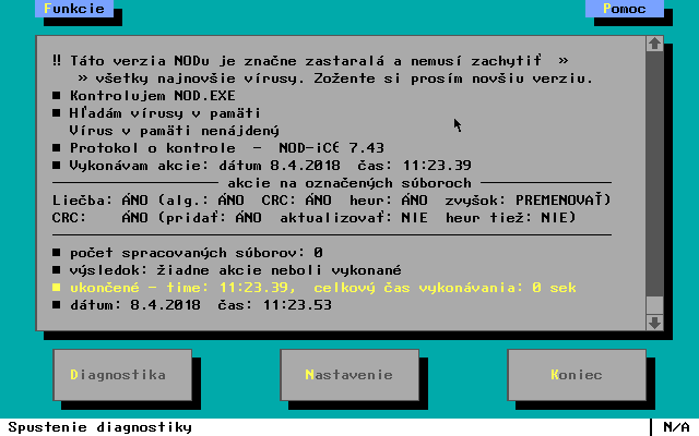 NOD-iCE, recordatorio de los programas antivirus para MS-DOS