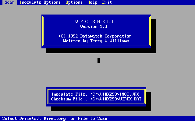 Virex, recordatorio de los programas antivirus para MS-DOS