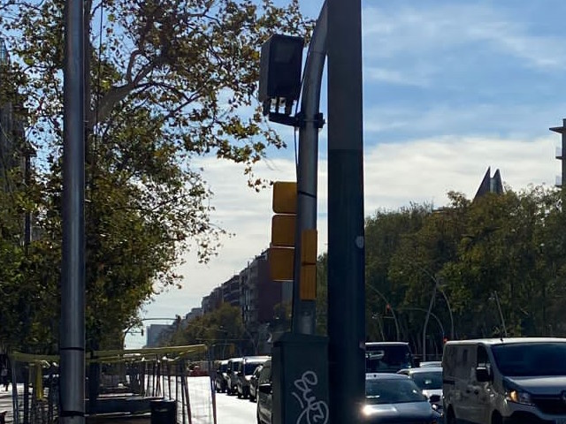 Barcelona: Radar fijo Avenida Meridiana con calle Felip II