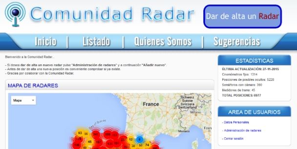Web de la Comunidad Radar